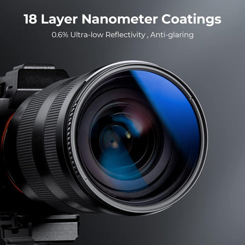 K&F Concept 67mm Circular Polarizer Filter Ultra-Slim 18 Multi-Coated Optical Glass Circular Polarizing Filter for Camera Lenses with Cleaning Clo...