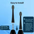 Replacement Brush Heads for Waterpick Sonic Fusion 2.0 Flossing Toothbrush with Cover, Compact, 3 Count Black, Hard Bristles...