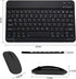 Ultra-Slim Bluetooth Keyboard and Mouse Combo Rechargeable Portable Wireless Keyboard Mouse Set for Apple iPad iPhone iOS 13 and above Samsung Tab...