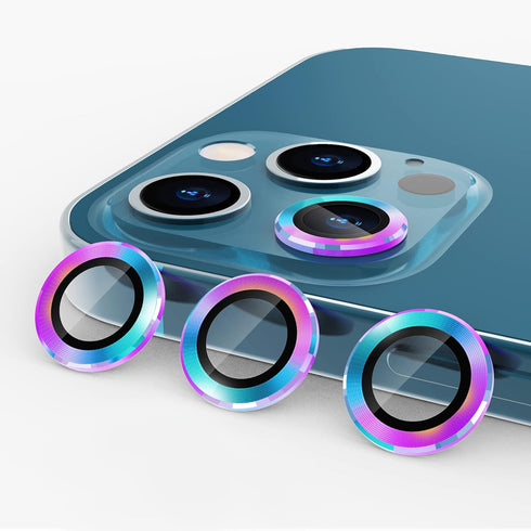 CloudValley for iPhone 12 Pro Max Camera Lens Protector, Premium Tempered Glass Film Aluminum Alloy Camera Ring Cover Protection Fit for iPhone 6....