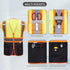 High Visibility Reflective Safety Vest with Zipper and Pockets (Yellow & Black),Medium...