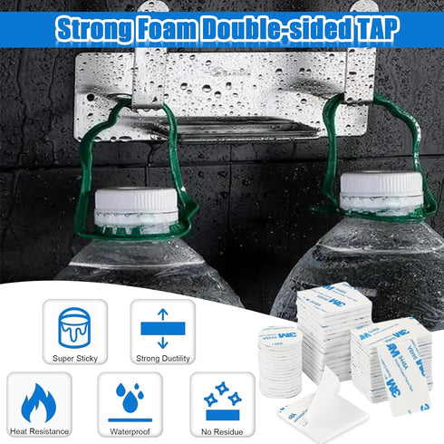 UPINS Double Sided Foam Tape, 60 Pcs Double Sided Tape Heavy Duty Strong Adhesive Double Sided Mounting Tape for Walls Picture Poster Crafts Black...