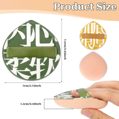 2 Pcs Large Teardrop Powder Puff for Face Powder Wet and Dry Powder Puffs Water Drop Makeup Sponge Soft Foundation Sponge Make Up Sponges for Face...