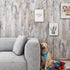 Wallpaper Peel and Stick Vinyl Film Concrete Contact Paper Gray Silver Textured Rustic 15.7X118.1 inchs Vintage Removable Cement Wall Paper for Be...