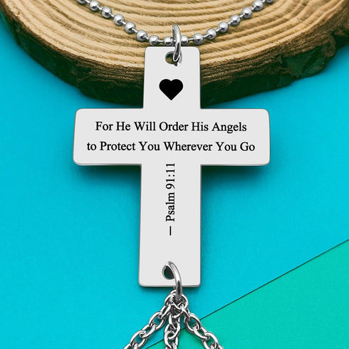 Bible Verse Hanging Ornaments Christian Initial A Rear View Mirror Hanging Accessories Scripture Religious Faith Gift...