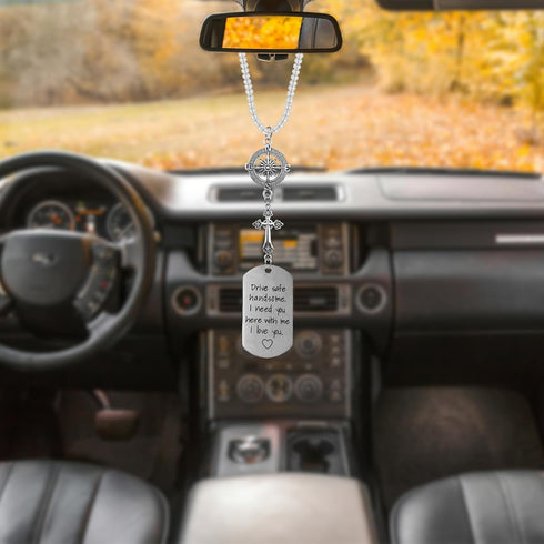 Car Hanging Ornament Charm,Cross for Car Mirror Hanging,Cross Car Mirror Hanger Car Mirror Charm Car Mirror Hanging Accessories (F)...