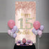 Happy 15th Birthday Door Banner Decorations for Girls, Pink Rose Gold 15 Birthday Party Backdrop Door Cover Sign Supplies, Fifteen Year Old Birthd...