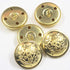 12 Piece Metal Blazer Button Set - for Blazer, Suits, Sport Coat, Uniform, Jacket 25mm (Gold)...