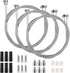 6 Pcs Universal Bike Brake Cable Replaceable Brake Inner Wire Cable, Standard Bicycle Brake Cable with Cable Cap End Crimps Accessories, Professio...