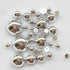 Chenkou Craft 3000PCS 7 Sizes (2.5/3/4/5/6/8/10mm) 1 Box Silver Round Flatback Imitation Half Pearls Bead Loose Beads Gem (Silver Half Ball)...
