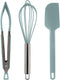 COOK WITH COLOR Silicone Cooking Utensils, 3 Pc Kitchen Utensil Set, Easy to Clean Silicone Kitchen Utensils, Cooking Utensils for Nonstick Cookwa...
