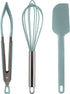 COOK WITH COLOR Silicone Cooking Utensils, 3 Pc Kitchen Utensil Set, Easy to Clean Silicone Kitchen Utensils, Cooking Utensils for Nonstick Cookwa...