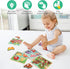 Wooden Peg Puzzles for Toddlers 1-3, Kids' Educational Preschool Peg Puzzle Toy, Set of 4 Toddler Puzzles - Farm, Dinosaur, Fruit and Marine Anima...
