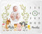 Farm Animals Milestone Blanket, Farm Baby Growth Chart Monthly Blanket, Watch Me Grow Baby Nursery for New Moms Baby Shower, Horse Cow Sheep Pig, ...