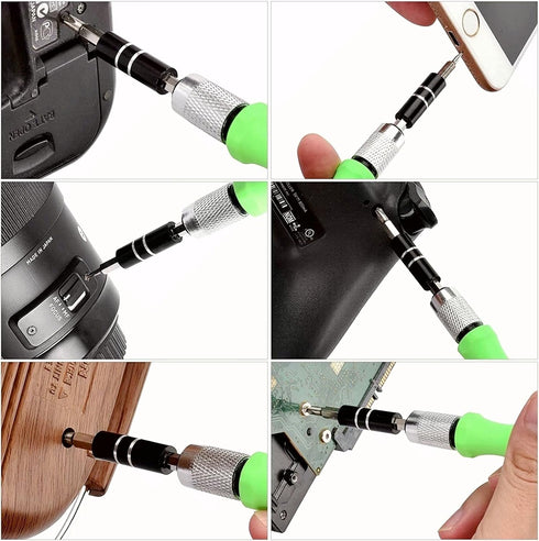 Precision Screwdriver Set Phone Repair Tool Kit, DIY Electronics Computer Repair Kit for camera ps4 laptop (Green)...