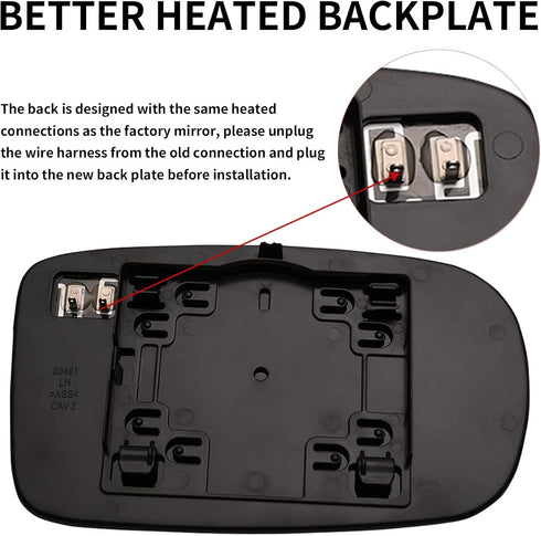 Driver Side Mirror Replacement for 2011-2017 Chrysler 200, 2012-2021 Chrysler 300, 2011-2021 Dodge Charger, 2012-2021 Dodge Challenger Mirrors Gla...