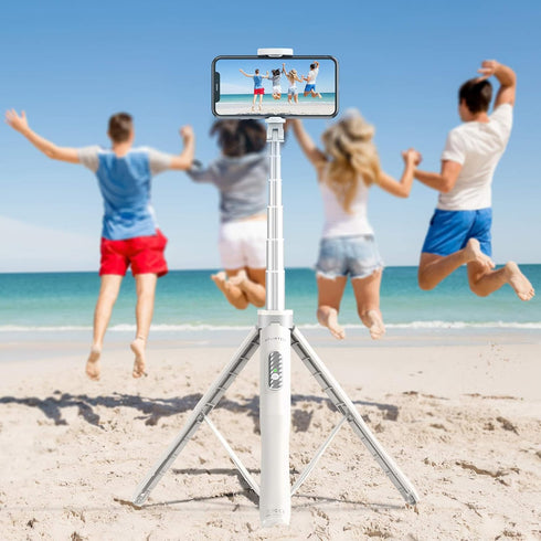 ATUMTEK 51" Selfie Stick Tripod, All in One Extendable Phone Tripod Stand with Bluetooth Remote 360° Rotation for iPhone and Android Phone Selfies...