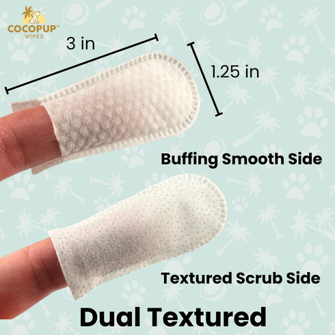 Dog Teeth Cleaning Wipes Ear Nose Paws Fur Cleaner Pure Coconut Oil...