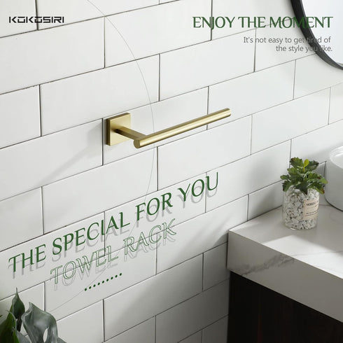 KOKOSIRI Bathroom Towel Bar Gold Hand Towel Holders Wall Mount Toilet Kitchen Cabinet Paper Holder Stainless Steel Bath Accessories, B3008BG...