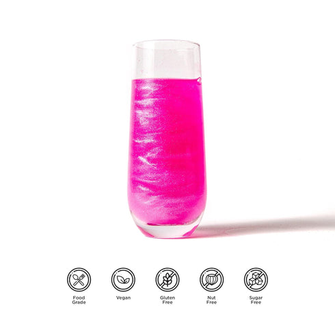 Blacksherbet Cerise Pink Edible Glitter for Drinks 5 Grams | KOSHER Certified | Drink Glitter and Dust for Cakes, Strawberries, Cocktail Glitter, ...