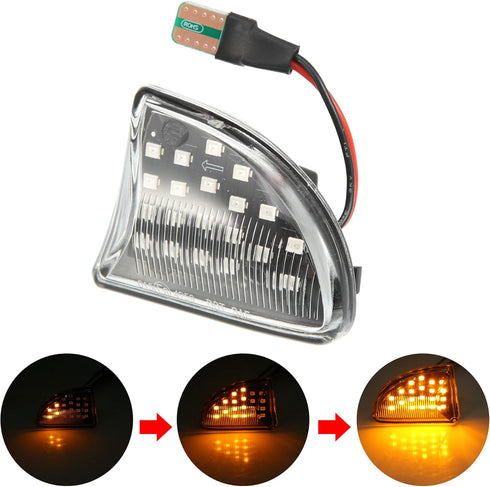 X AUTOHAUX 1 Pair Car Markers Accessories Side Marker Lights Turn Signal Light Assembly 4519067700C40A A4519067700C40A for Smart Fortwo 2008-2016 ...