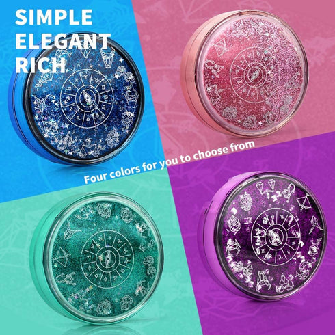 Contact Lens Case, Bling Constellations Contact Cases with Tweezers Remover Tool Mirror Solution Bottle Contact Lenses Storage Container Kit for T...