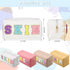 4 Pcs Large Chenille Letter Patch Makeup Bag Skin Stuff Hair Face Bag Preppy Patch Makeup Cosmetic Bag Toiletry Zipper for Women Teen Girl(Light C...