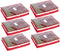 Polypropylene Set Of 6 Foldable 3 Inch Height Saree Covers/Clothes Storage Bag/Wardrobe Organizer With Transparent Top And Zip For, Suit, Dress,& ...