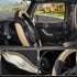 SEG Direct Car Steering Wheel Cover for F-150 Tundra Range Rover 15.5-16 inch, Black and Beige Microfiber Leather...