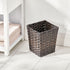 mDesign Small Woven Basket Trash Can Wastebasket - Square Garbage Container Bin for Bathrooms, Kitchens, Home Offices, Craft, Laundry, Utility Roo...