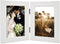 Golden State Art, 4x6 Double Picture Frame Vertical Hinged Photo Frame 2 Opening Folding Family Frames Collage, with Real Glass (4x6, White, 1-Pac...