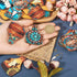 Wood Earring Making Kit 32Pcs Cattle Head Sunflower Flower Printed Wood Pendants Vintage Western Wood Charms with 80Pcs Earring Hooks 80Pcs Jump R...