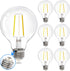 E ENERGETIC LIGHTING G25 LED Bulb, LED Filament Light Bulbs, 3CCT, 2700K/3500K/5000K,High Brightness, 60 W Equivalent,Classic Clear Glass, E26, 6 ...