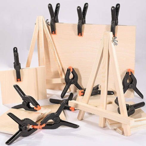 Spring Clamps 12 Packs, Spring Clips 3.5 inch Spring Clamp for Crafts and Professional Backdrop Clips, Plastic Clamps Clips for Backdrop Stand, He...