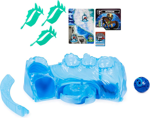 Bakugan Training Set with Octogan, Aquatic Clan Themed, Customizable Action Figure, Trading Cards, and Playset, Kids Toys for Boys and Girls 6 and...