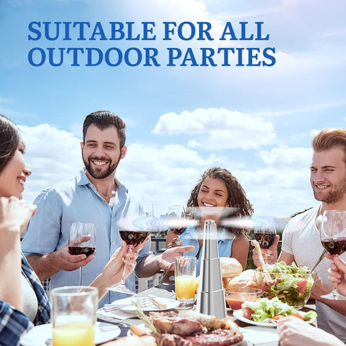 Grete Gotye 2 Pack Food Fans for Tables, Indoor Outdoor Food Fan, Portable Battery Powered Fan for Home Restaurant Party Picnic Patio (Silver)...