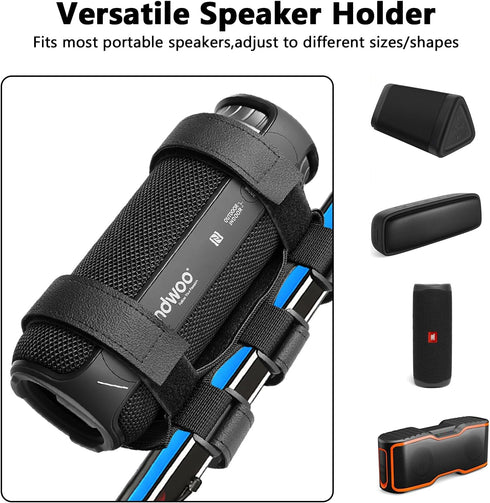 Caudblor Portable Speaker Mount for Bike/Golf Cart Railing/Boat, Adjustable Outdoor Wireless Speaker Strap Holder Accessory,Fit for JBL Bluetooth ...