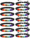 WAINIS 2-14 Pcs Men Women 8mm Lava Rock 7 Chakra Aromatherapy Essential Oil Diffuser Bracelet Elastic Natural Stone Yoga Beads Bracelet 14 TC...