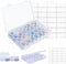 Mlife Diamond Art Painting Storage Containers with Label Stickers, 1 Pack 28 Grids Clear Mini Storage Box, Art Craft Supply Bead Organizers for Je...
