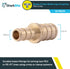 SharkBite 3/8 Inch x 1/2 Inch Crimp Reducing Coupling, Pack of 25, Brass Plumbing Fitting, PEX Pipe, PE-RT, UC009LF...