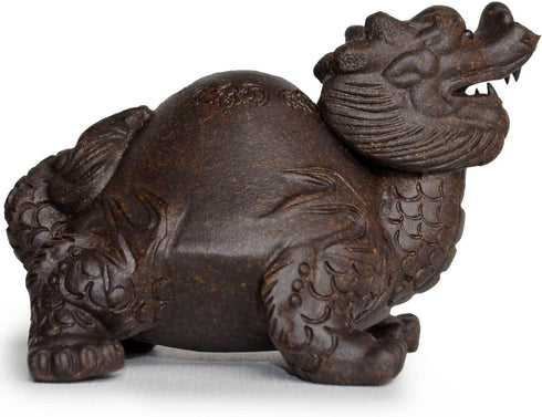 Chinese Dragon Turtle Tea Decoration Pet Zisha Clay Lucky Fengshui Home...