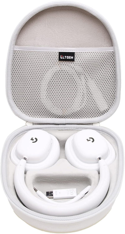 LTGEM Headset Case for Logitech G735 Wireless Gaming Headset - Hard Storage Travel Protective Carrying Bag(White)...