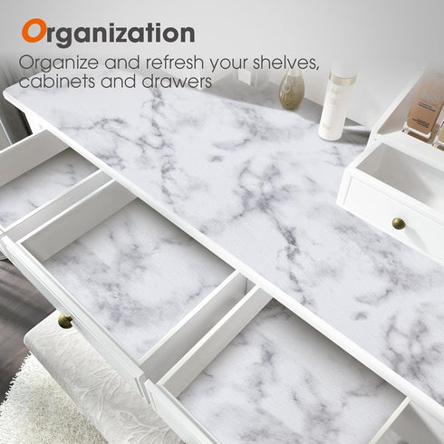Shelf and Drawer Liner for Kitchen Cabinet Non Adhesive Fridge Liner Washable Reusable Easy to Clean Strong Grip Liner for Cabinets, Dresser, Cupb...