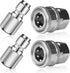 2 Sets NPT 3/8 Inch Pressure Washer Quick Connect Kit, Stainless Steel Male And Female Quick Connect Pressure Washer Fittings Pressure Washer Adap...
