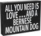 JennyGems Bernese Mountain Dog Gifts, All You Need is Love and a Bernese Mountain Dog, Shelf Decor and Wall Hanging, Made in USA...