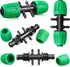 Barbed Tee 1/2 Inch to 1/4 Inch Irrigation Tubing: Locked Barbed Reducing Tee 6-way Adapter Anti-Drop Irrigation Fittings for Splitting 1/2" to 1/...