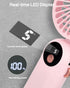 Handheld Fan, Portable Fan Mini Desk Fan 90° Foldable 5 Speeds Standing Fan with Base, Battery Operated Neck Fan with Lanyard, USB Rechargeable Fa...