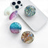 Clear Crystal Glitter Expandible Collapsible Moblile Phone Grip Stand Holder for Smartphones and Tablets Cell Phone Accessory?Blue Gold Glitter?...
