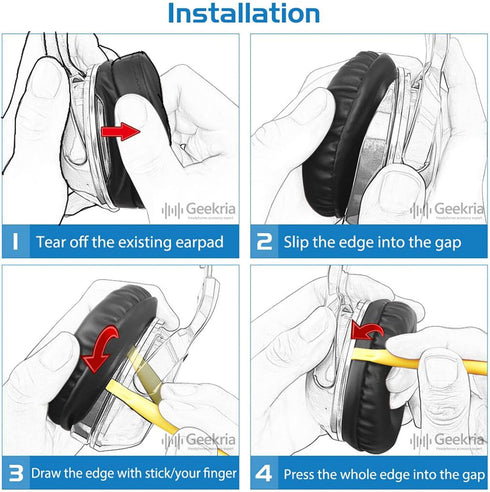 Geekria Sport Cooling-Gel Replacement Ear Pads for Logitech G533, G633, G635, G933, G935, G930 G933S G633S G635 G430 G431 G432 G433 G332 G230 G231...