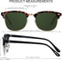 ANDWOOD Polarized Sunglasses for Men Women UV Protection Semi Rimless Sun glasses Classic Half Frame...